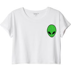 Alien white crop top shirts