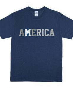 America Blue Donker T-Shirt