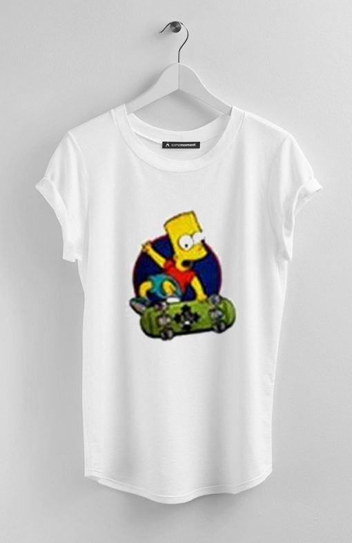 Bart Simpson Playing Skateboard T-Shirt