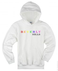 Beverly Hills White Hoodie