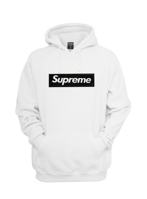 Black supreme logo white HOODIE