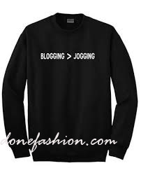 Blogging  Jogging black sweatshirts copy