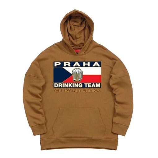Cesk Republika Praha Drinking Team Brown Hoodie
