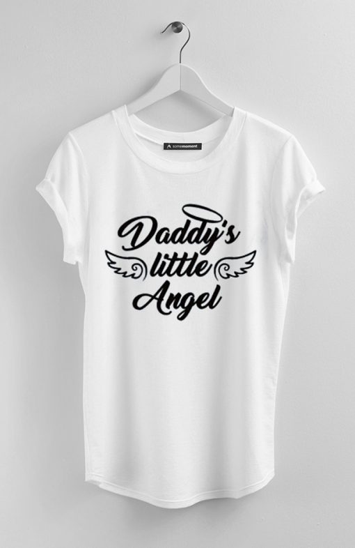 Daddy's Little Angel White tees