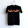 Flame Printed blackT Shirt