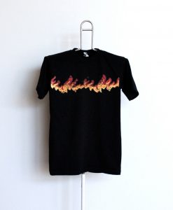 Flame Printed blackT Shirt