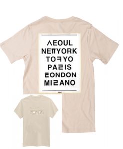 Hangul City Names Cream T shirt s