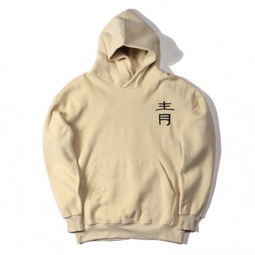 Hoodie Pullover Cream - Kanji Japanese