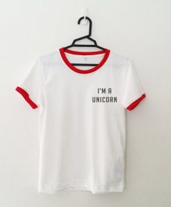 I'm a unicorn Shirt Pocket Tee Ringer funny T Shirt