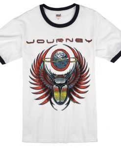 Journey ringer white ringer black T-shirt