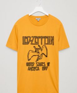 Led Zeppelin Gold Yellow T shirt