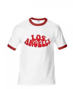 Los Angeles Vintage Red Ringer Shirt
