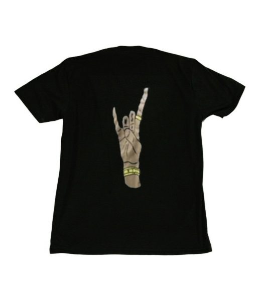 Metal Hand T Shirt back - hotterbay