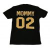 Mommy 02 Golden Black Back Tees