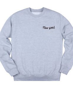 New York Pocket grey Sweatshirt