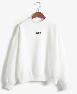 Off turtle neck white Sweatshirt