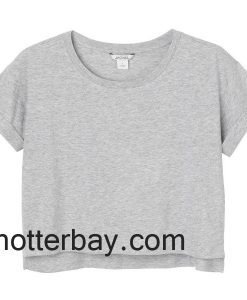 Plain grey crop top