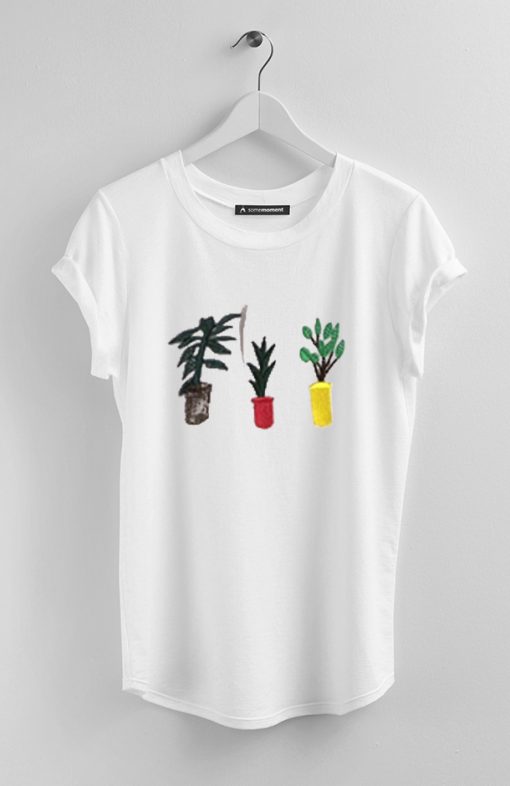 Plants full colour white Tees