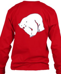 Polar Bears Red Long Sleve Back T shirts