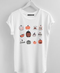 Pumpkin Halloween Screen Print T Shirt