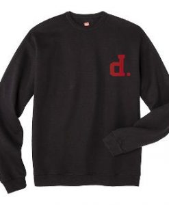 Red D Letter in Black Comfort Sweatshirt