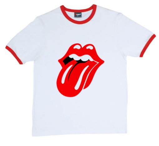Rolling Stones Ringer Red T Shirt