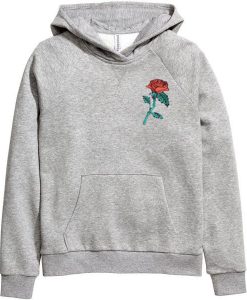 Rose Grey Hoodie