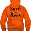 SAVE THE BEES BACK ORANGE HOODIE