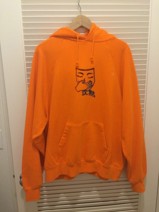 Silenced With Mask orange Hoodie