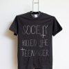 Society Killed The Teenager Black T Shirt