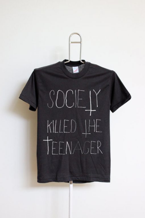 Society Killed The Teenager Black T Shirt