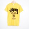 Stussy LS World Tour Yellow Tees