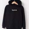 Supreme Logo Black Hoodie