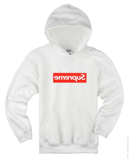 Supreme behind letter logo white hoodies