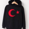 The Red Half Moon and Star Hoodie