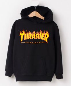 Thrasher Flame Magazine Hoodie Black