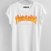 Thrasher magazine flame White T-shirt