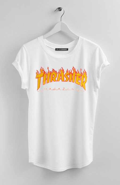 Thrasher magazine flame White T-shirt