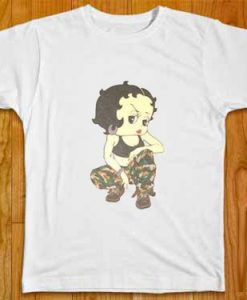 Vintage Betty Boop 90s Hip Hop Camo T-Shirt