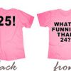 What funnier than front back pink tees