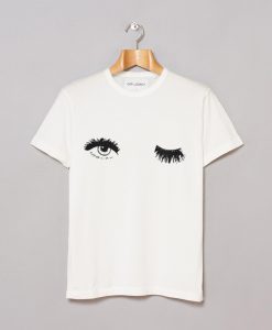 Wink Eyes Print Tee shirt