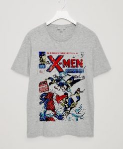 X Men Superheroes T Shirts Grey