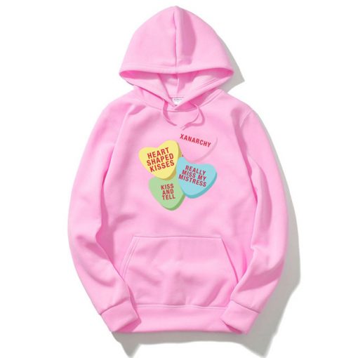 Xanarchy candy Heart Pink hoodie
