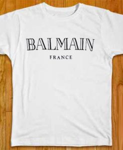 balmain france white  tshirt