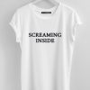 creaming Inside white tees