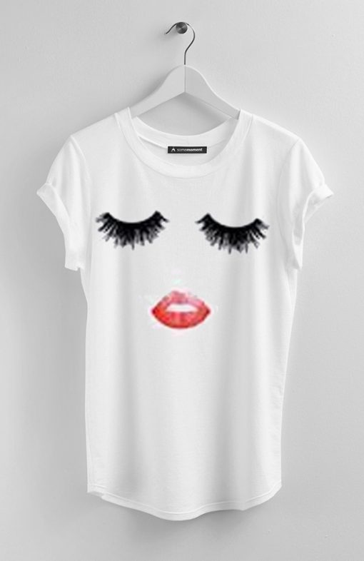 eyelash lip T shirt