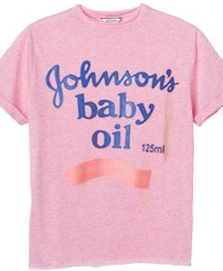 johnson baby oil pink shirt