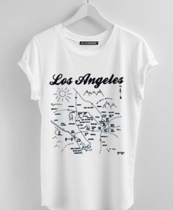 los angeles map t-shirt