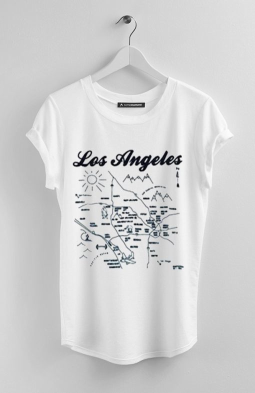 los angeles map t-shirt