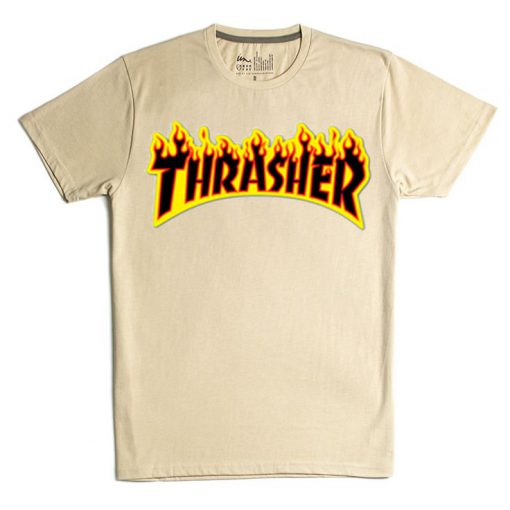 thrasher cream color T shirt - hotterbay